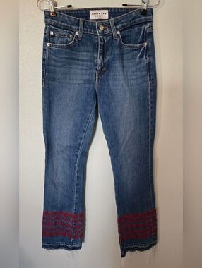 Derek Lam Denim | Jane Flip-Flop Flare Jeans Floral Embroidered Jeans Size 26